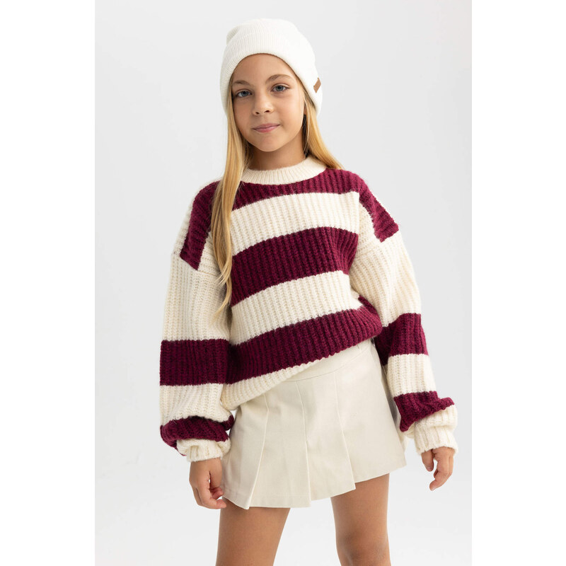 DEFACTO Girl Regular Fit Crew Neck Pullover