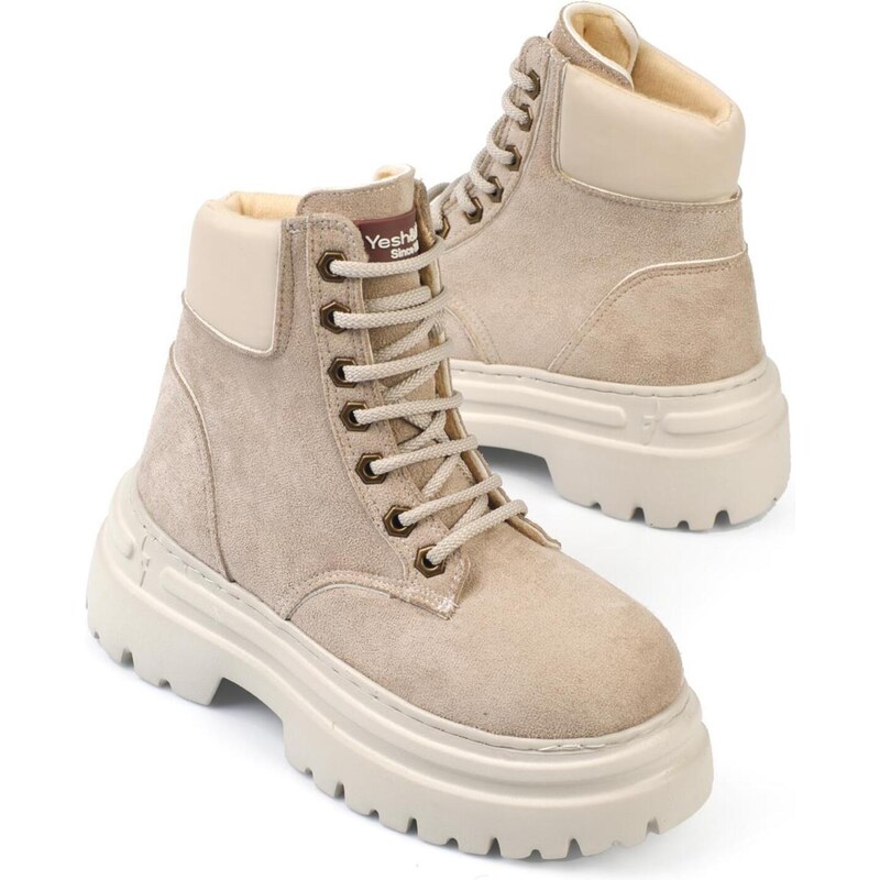 Capone Outfitters Women's Round Toe Boots With Trash Sole and Lace-Up.