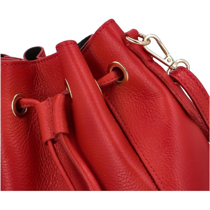 Delami Vera Pelle Dámská kožená kabelka přes rameno červená - Delami Volira červená