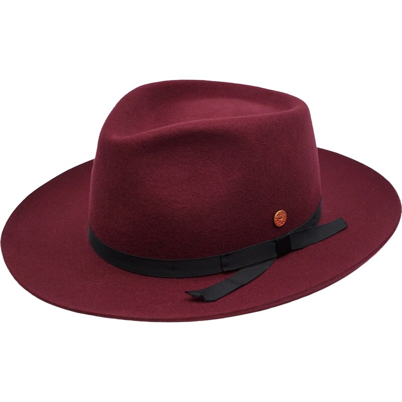 Luxusní bordó klobouk Fedora - Mayser Ari Bordeaux