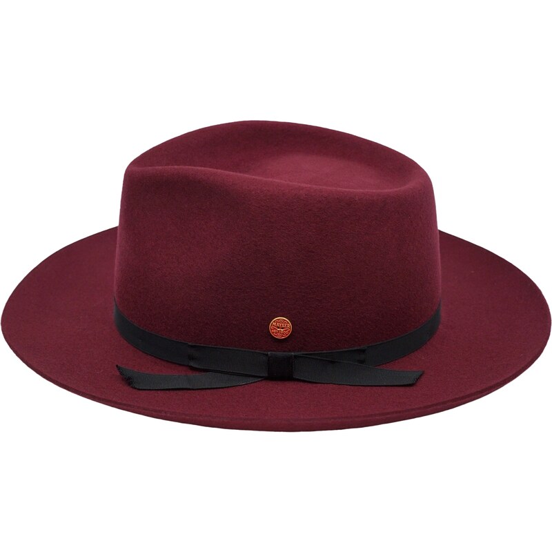 Luxusní bordó klobouk Fedora - Mayser Ari Bordeaux