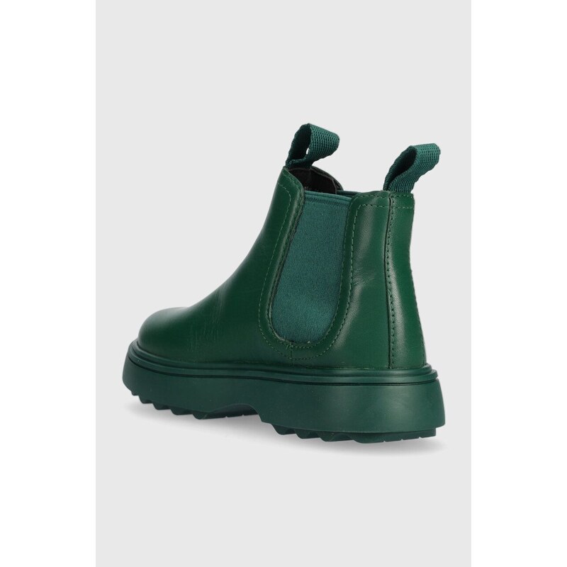 Dětské kožené kotníkové boty Camper Norte Kids zelená barva