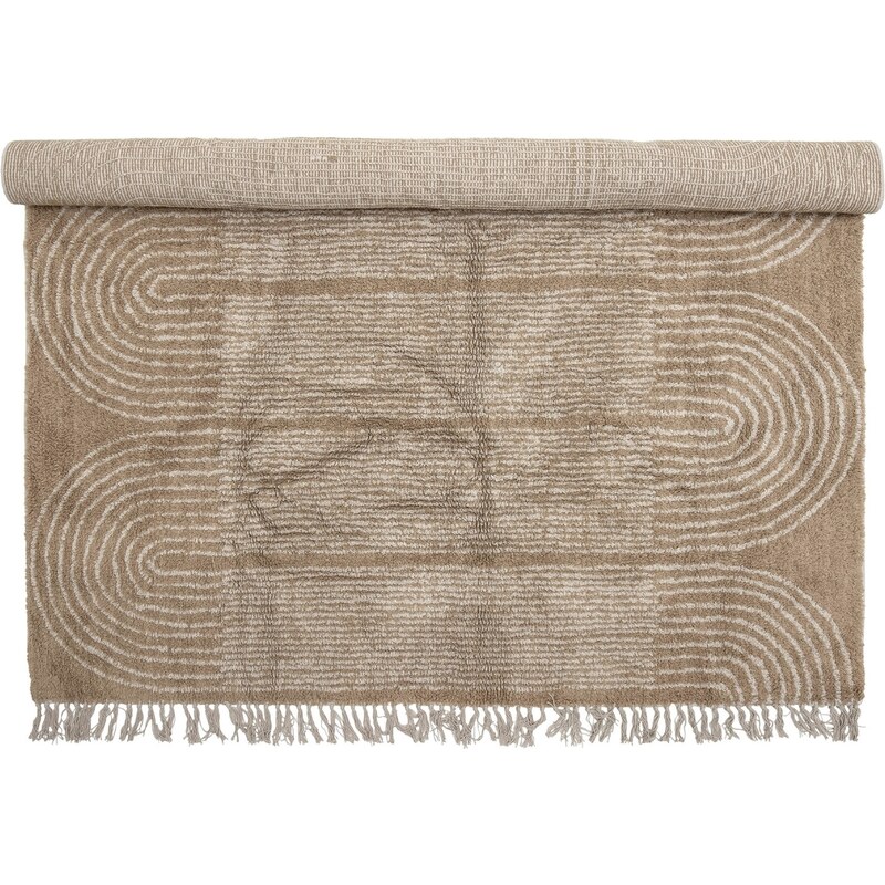 Hnědý bavlněný koberec Bloomingville Zeynep 150 x 215 cm