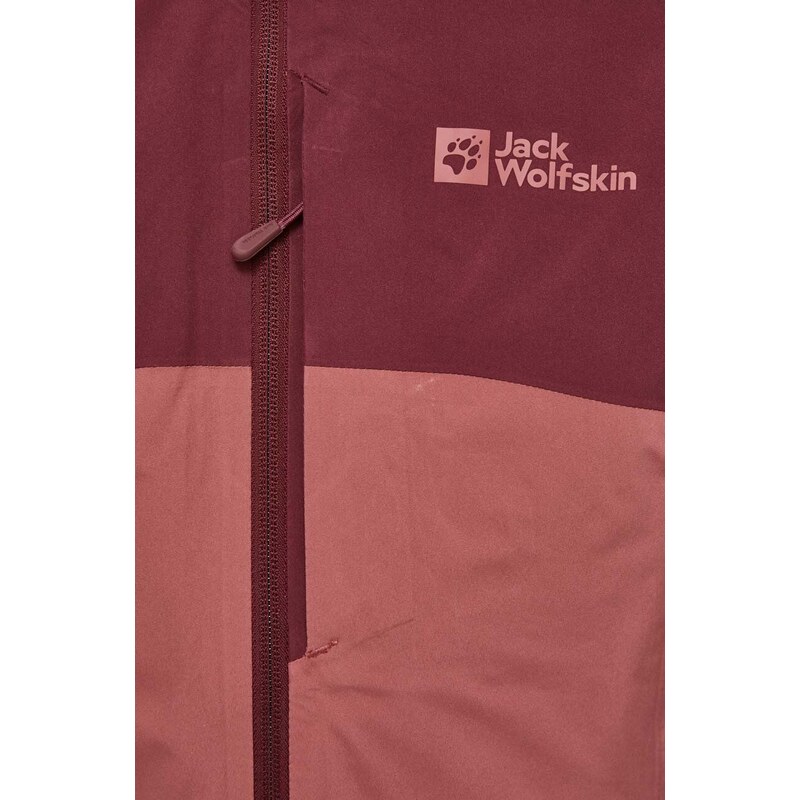 Outdoorová bunda Jack Wolfskin Feldberg 3in1 růžová barva