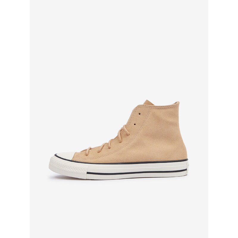 Béžové dámské semišové kotníkové tenisky Converse Chuck Taylor A - Dámské