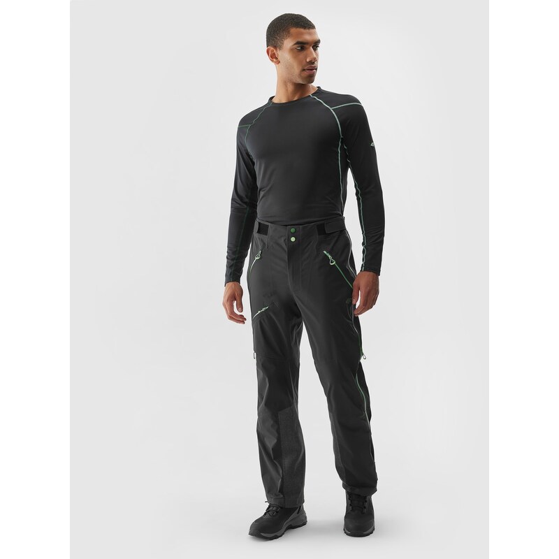 4F Pánské skialpové nepromokavé kalhoty membrána Dermizax 20000 - černé