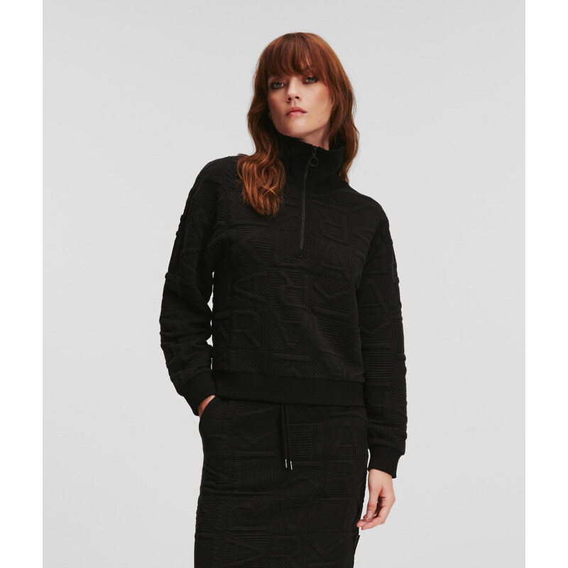 MIKINA KARL LAGERFELD ATHLEISURE QUILTED ZIP UP