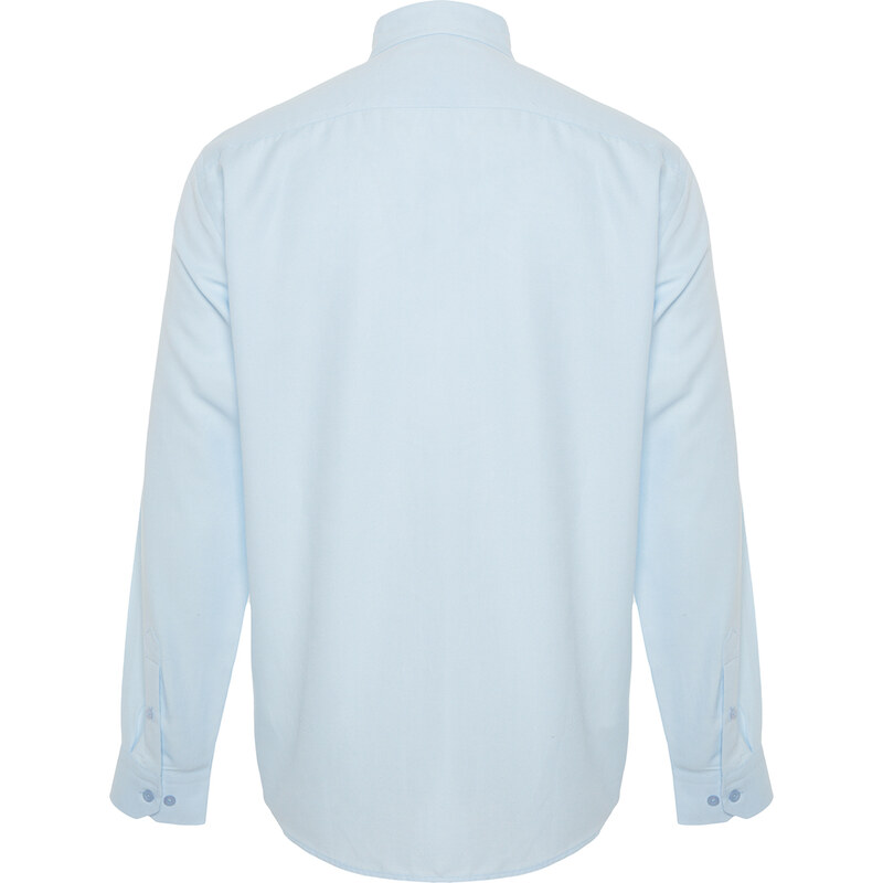 Trendyol Blue Regular Fit Embroidery Detailed Shirt