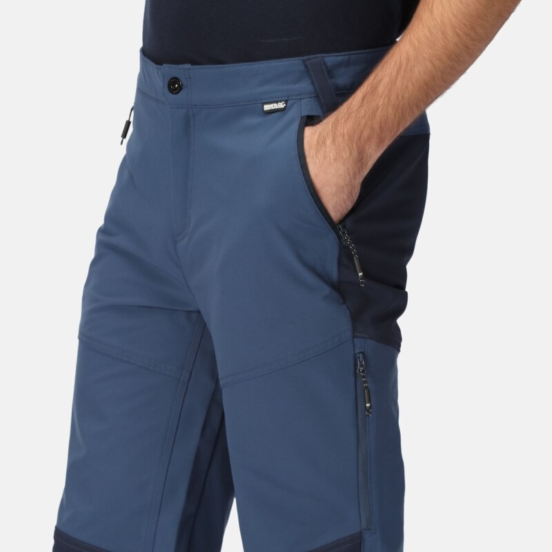 Pánské softshellové kalhoty Regatta QUESTRA V modrá/tmavě modrá