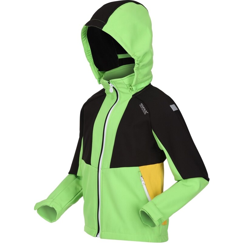 Dětská softshellová bunda Regatta HAYDENBURY zelená/černá
