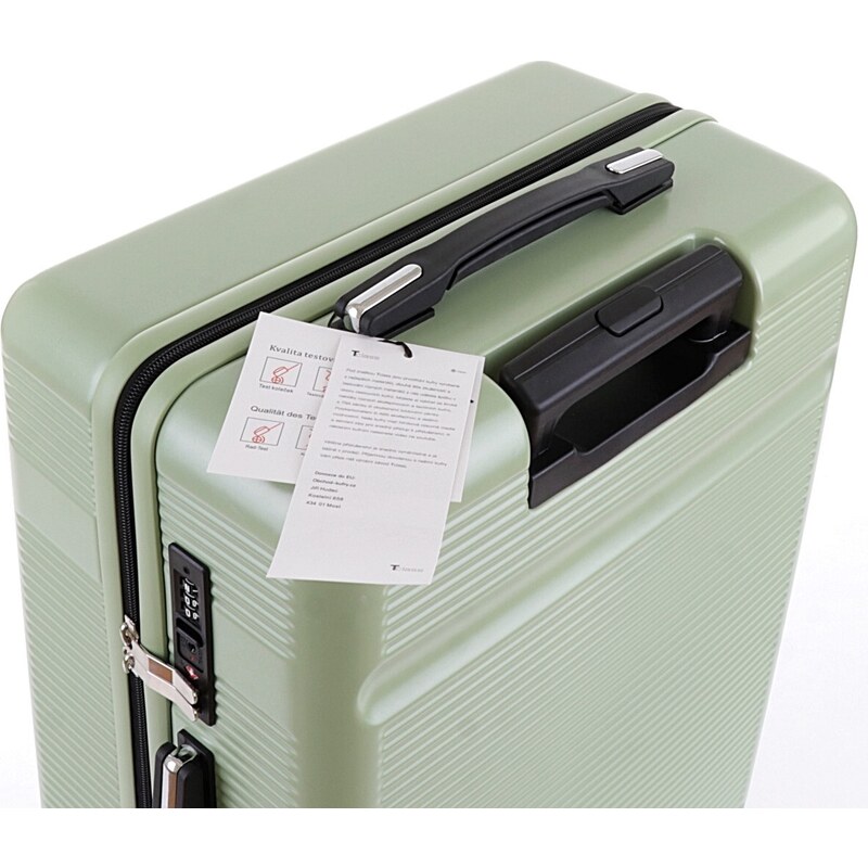 Střední cestovní kufr T-class 2218, zelená, L, 60 l, 65 x 44 x 25 cm