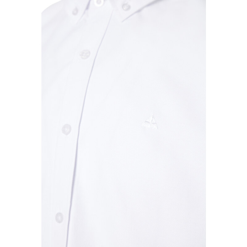 Trendyol White Regular Fit Embroidery Detailed Shirt