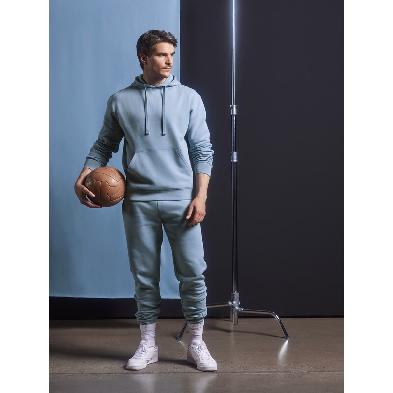 Blue mens hoodie Authentic Russell