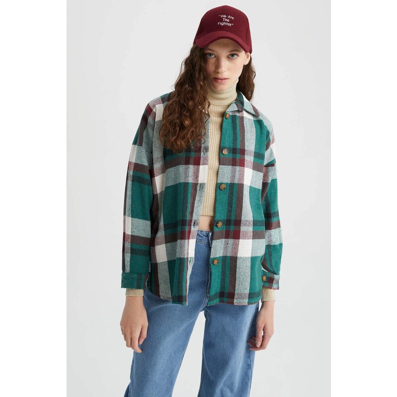 DEFACTO Flannel Long Sleeve Shirt