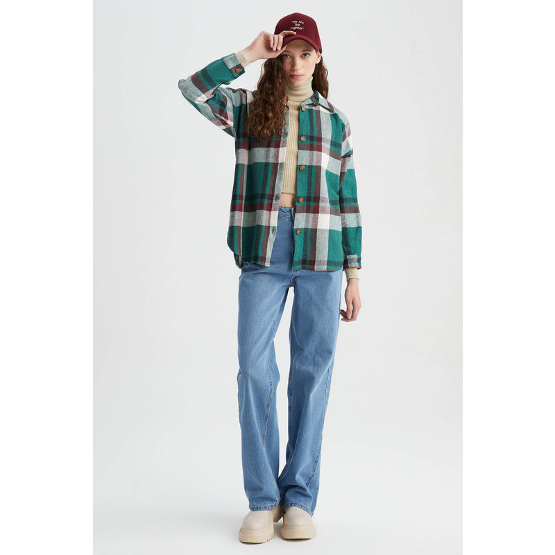 DEFACTO Flannel Long Sleeve Shirt