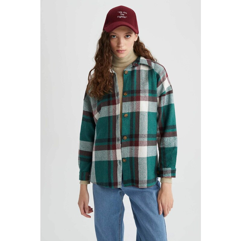 DEFACTO Flannel Long Sleeve Shirt