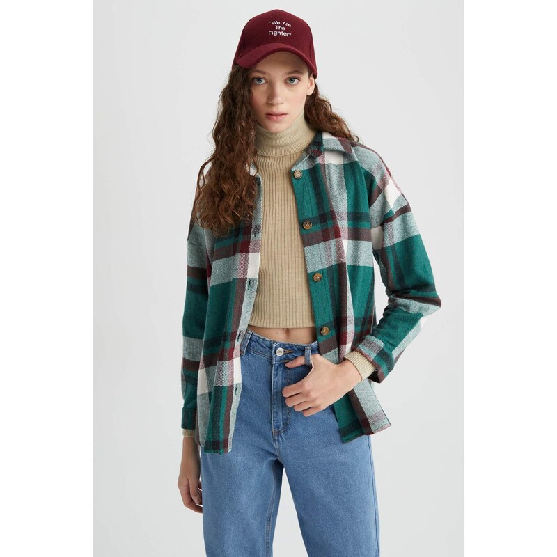 DEFACTO Flannel Long Sleeve Shirt