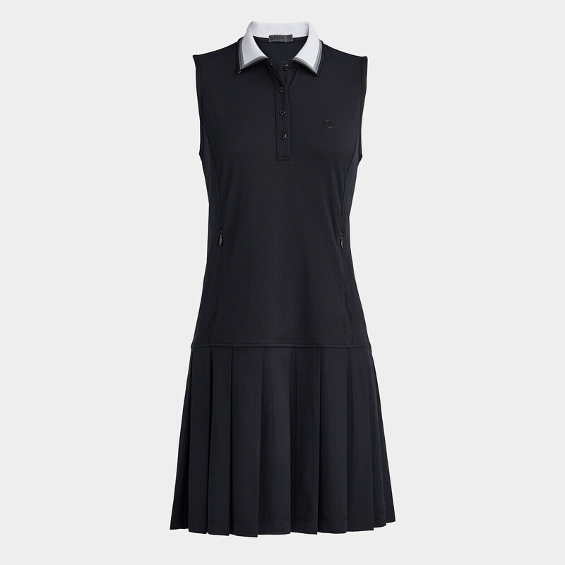 G/FORE W šaty Rib Collar - černé: Dámské M