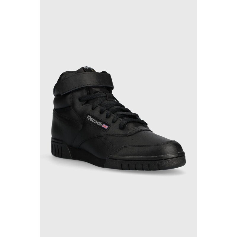 Kožené sneakers boty Reebok EX-O-FIT HI černá barva, 100000109