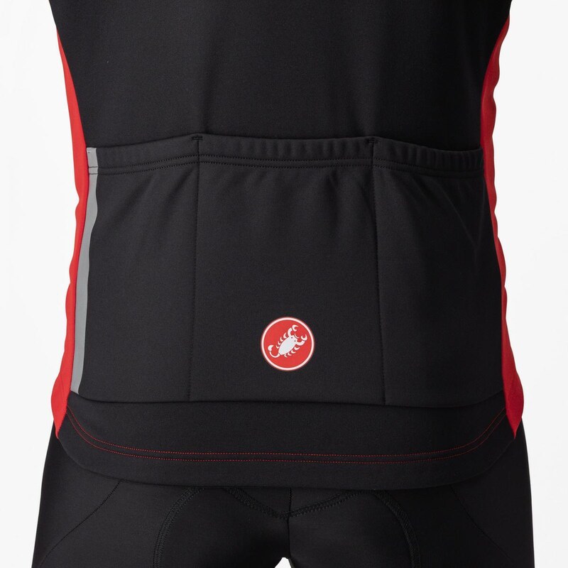 Castelli - zateplená bunda entrata red/black light black