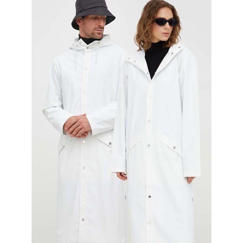 Nepromokavá bunda Rains 18360 Jackets bílá barva, přechodná