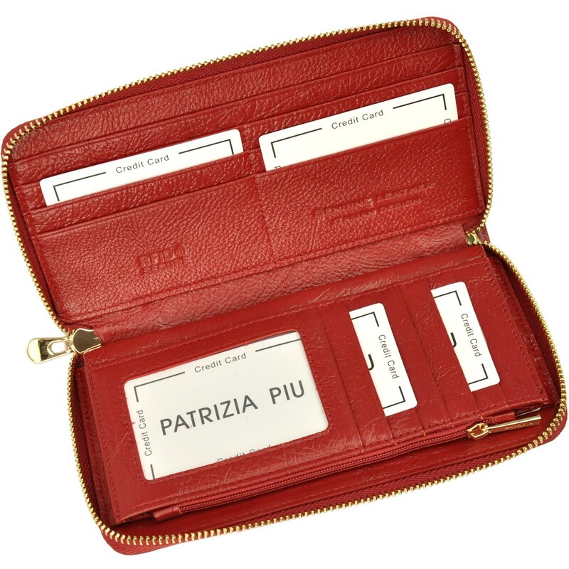 Dámská kožená peněženka PATRIZIA IT-119 RFID červená
