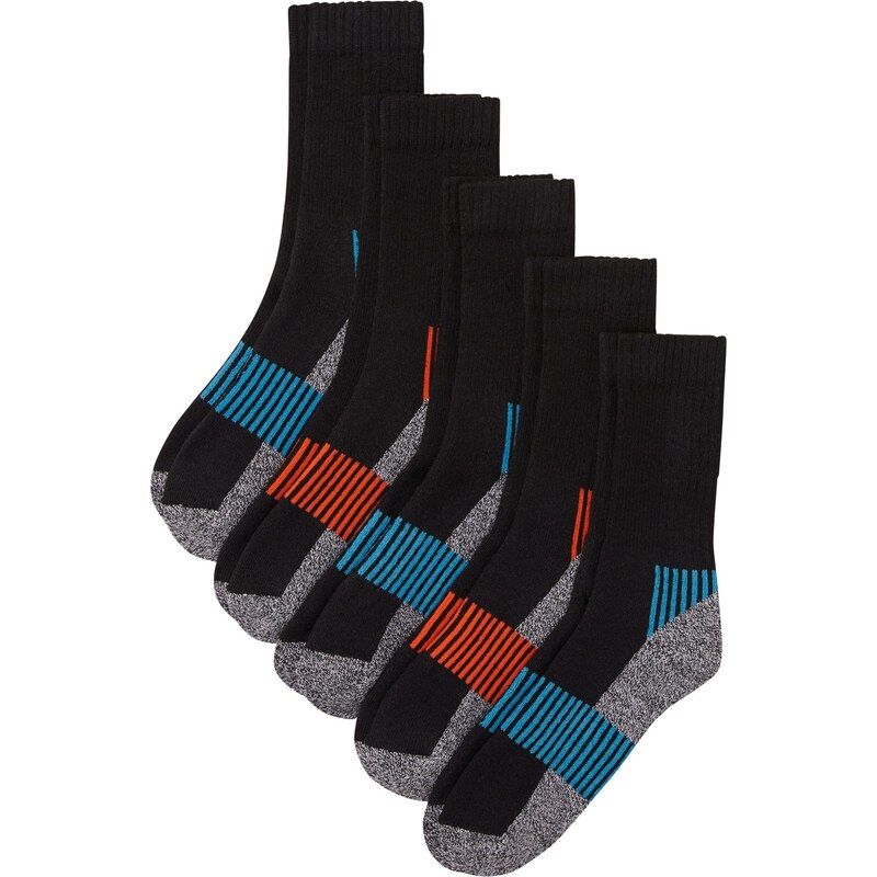 bonprix Sportovní termo ponožky (5 párů) s vnitřní stranou z froté Zelená