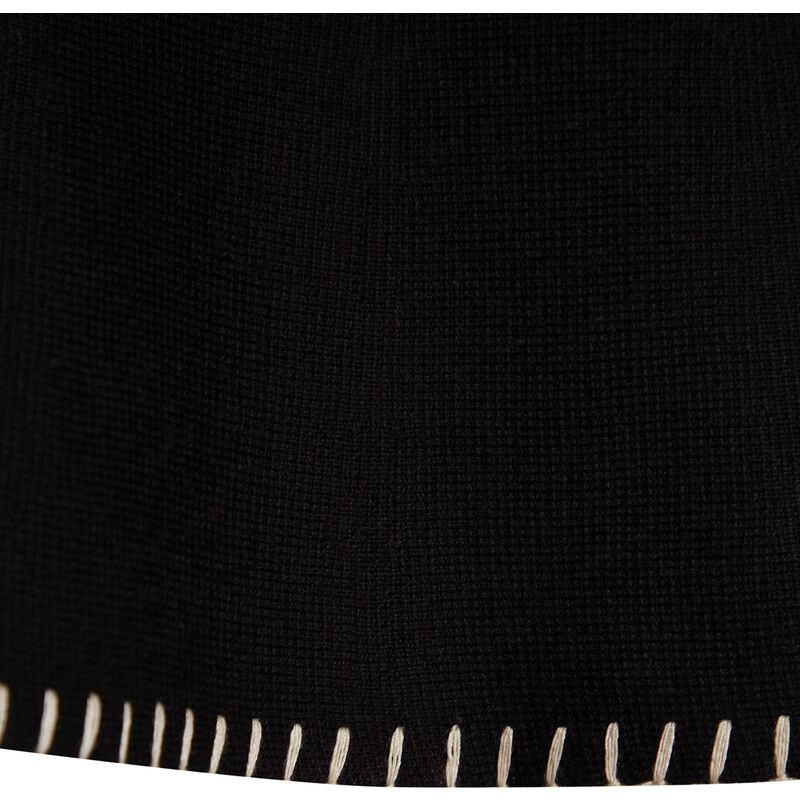 Trendyol Black Mini Cotton Sweater Skirt