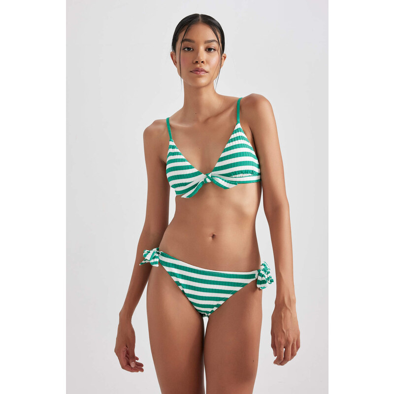 DEFACTO Regular Fit Striped Bikini Top