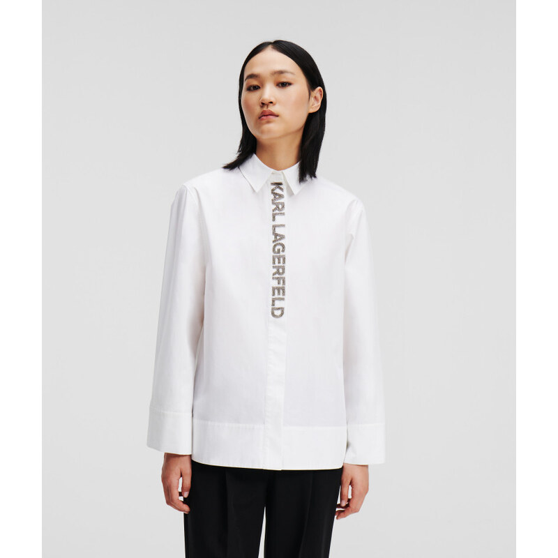 KOŠILE KARL LAGERFELD EMBELLISHED PLACKET SHIRT