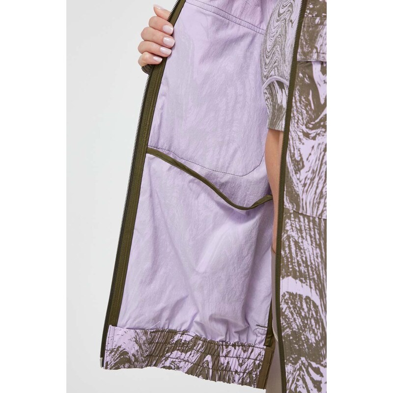 Bunda adidas by Stella McCartney dámská, fialová barva, přechodná, oversize