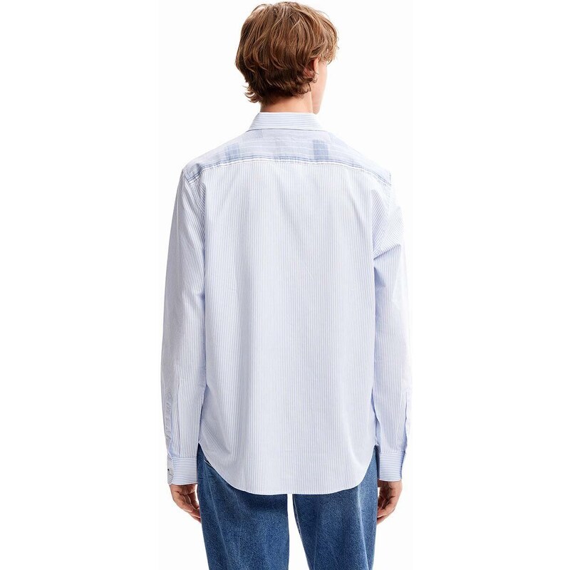 Košile Desigual 23WMCW35 MAN WOVEN SHIRT LONG SLEEVE regular, s klasickým límcem