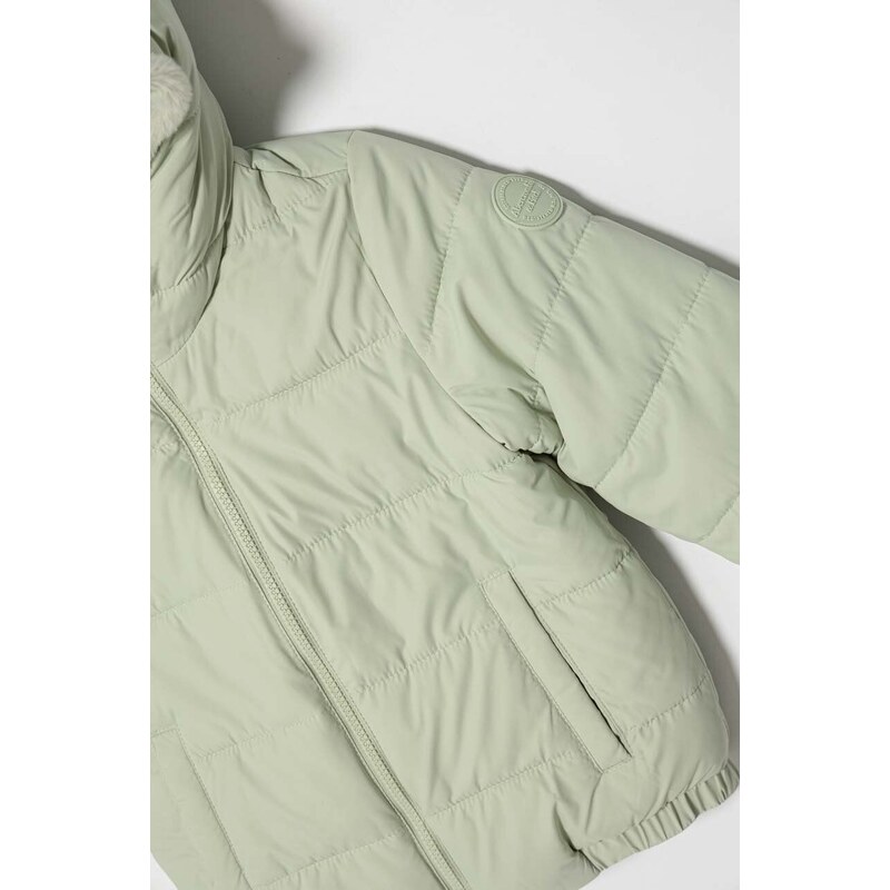 Dětská bunda Abercrombie & Fitch zelená barva