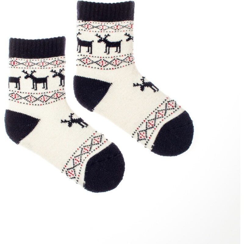 Fusakle Dětské vlněné ponožky merino Vlnáč Sobí stádo modrý 86271979