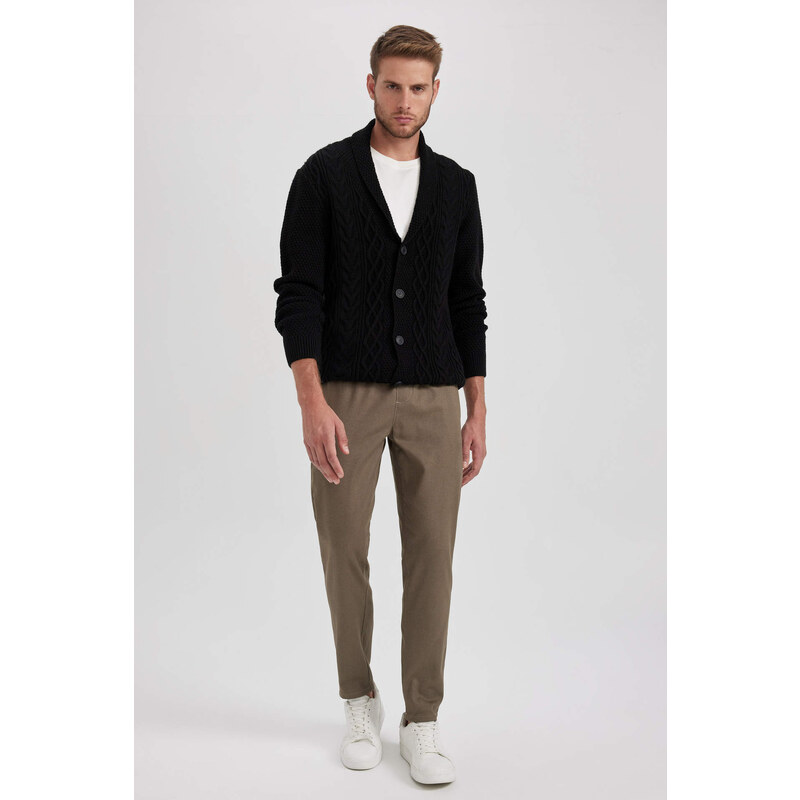 DEFACTO Standard Fit Shawl Collar Knitwear Cardigan