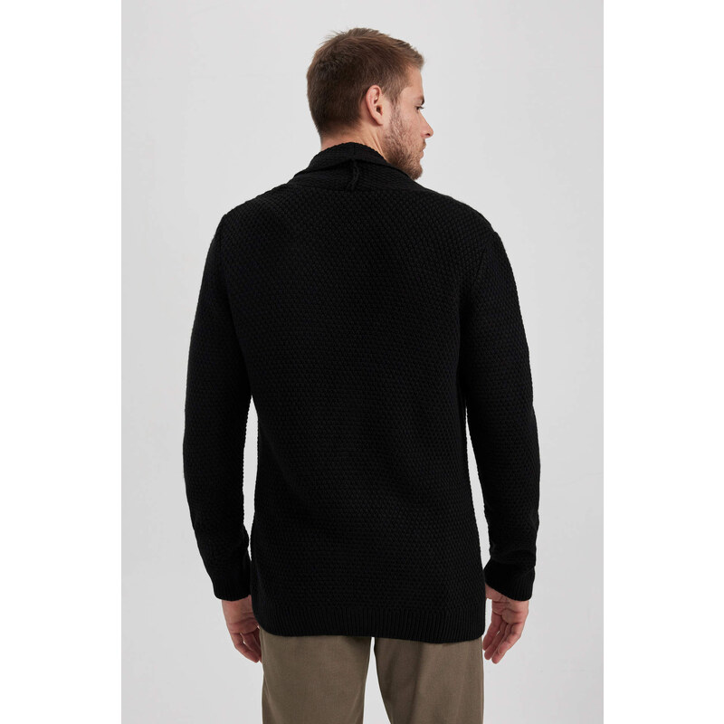 DEFACTO Standard Fit Shawl Collar Knitwear Cardigan