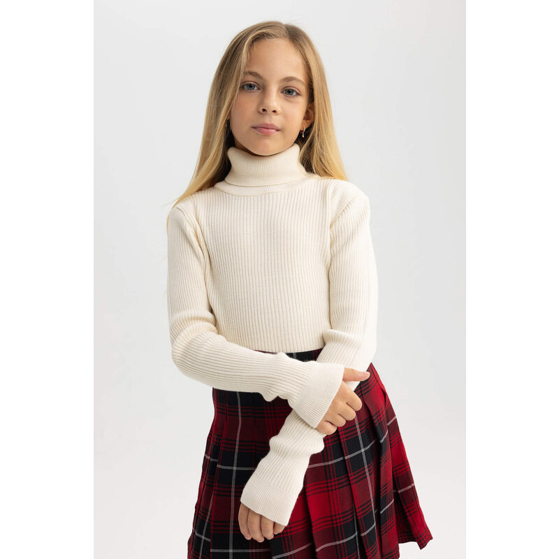 DEFACTO Girl Regular Fit Turtleneck Pullover