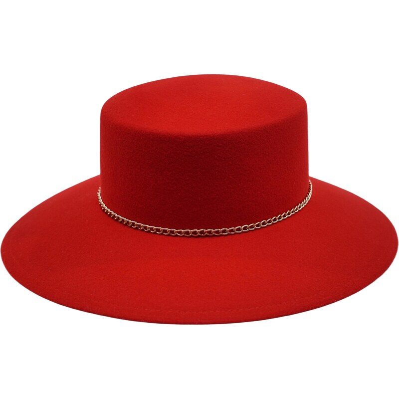 Dámský červený plstěný klobouk Peggy - Mayser