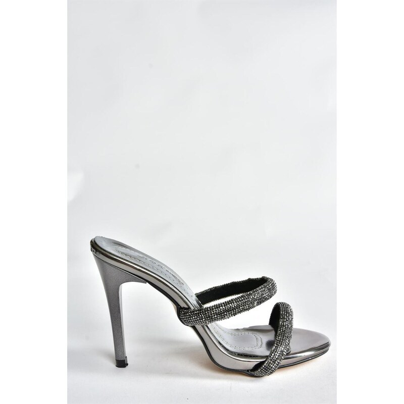 Fox Shoes Platinum Mirror Heels, Women's Evening Dress Slippers