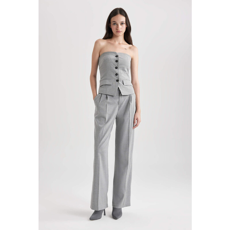 DEFACTO Wide Leg Double Pocket Striped Pants