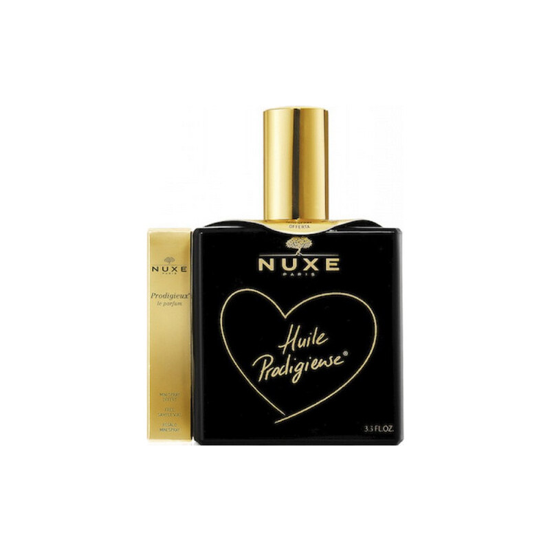 Nuxe Multifunkční suchý olej (Huile Prodigieuse) - limitovaná edice 100 ml + Ikonický parfém (Prodigieux Le Parfum) 1,2 ml