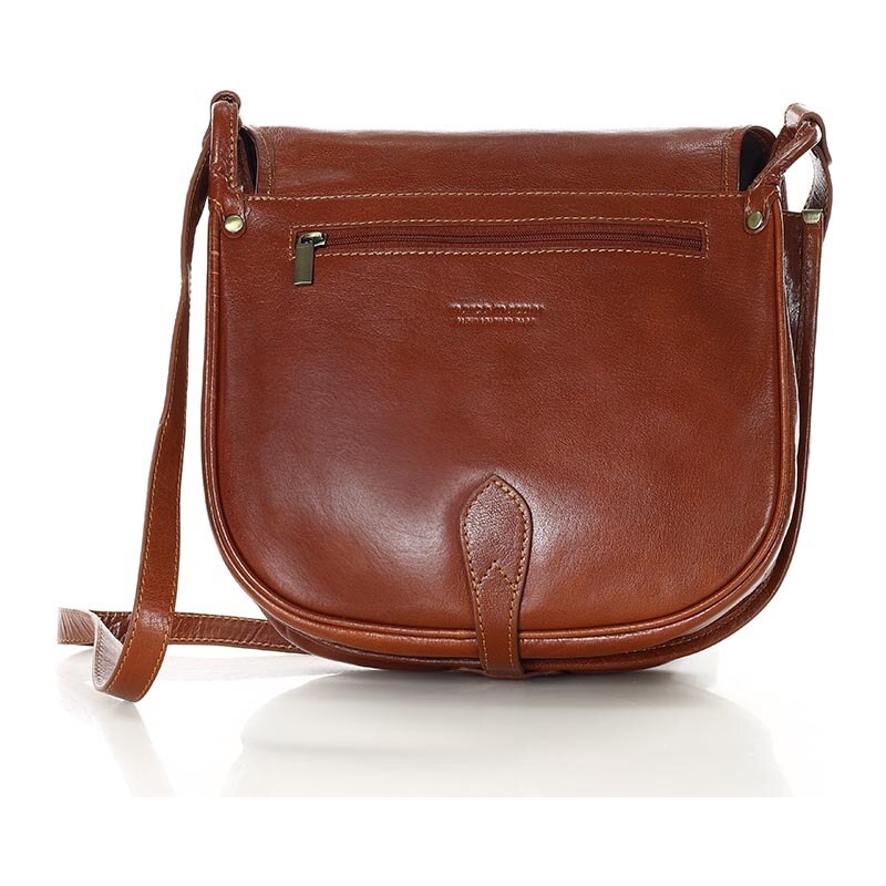 Marco Mazzini handmade Kožená crossbody kabelka Mazini VS40 světle hnědá