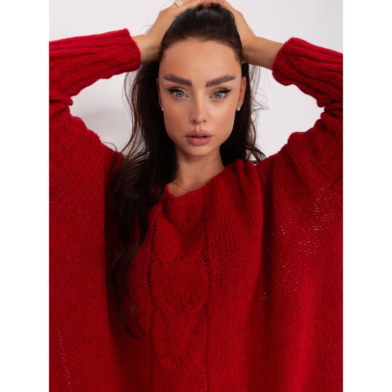 Och Bella Sweater-TW-SW-BI-559.45-dark red