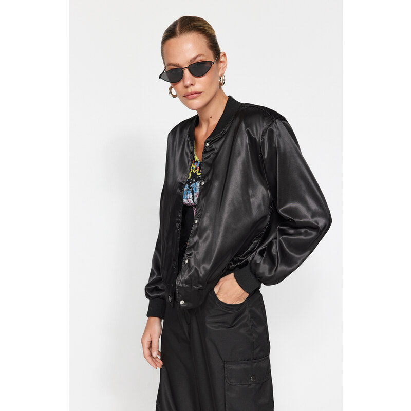 Trendyol Black Oversize Jacket Coat