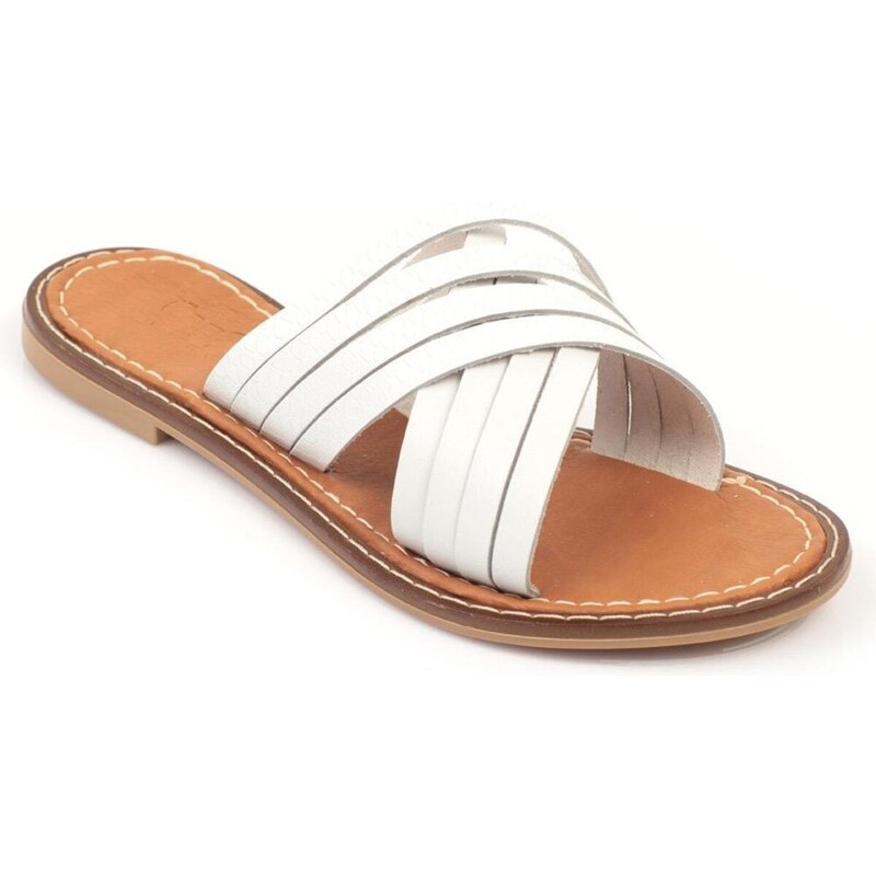 Capone Outfitters Mules - White - Flat