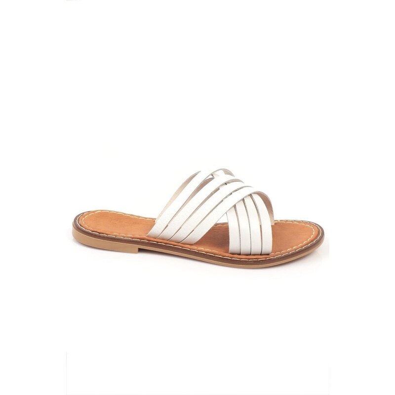 Capone Outfitters Mules - White - Flat