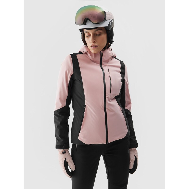 4F Dámská lyžařská bunda membrána 10000 - pudrově růžová