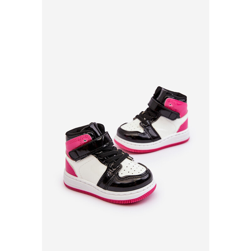 Kesi Dětské růžové a bílé patentované sportovní boty Milara