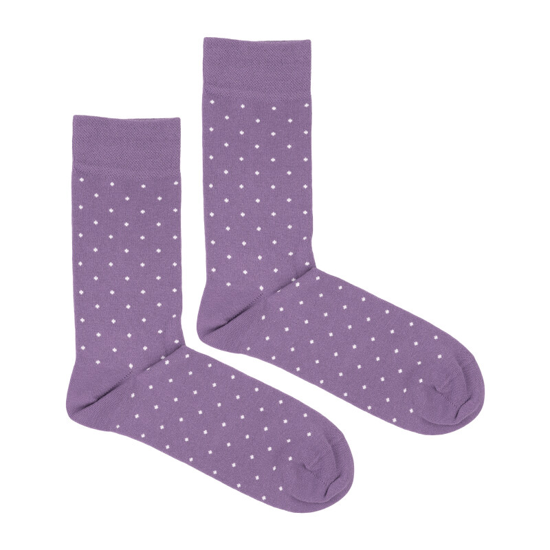 BUBIBUBI Fialové ponožky s puntíky 39-42