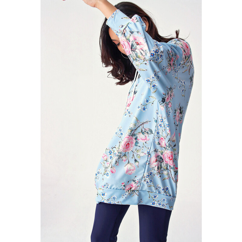 Bigdart 4125 Oversized Sweat Dress - Ice Blue